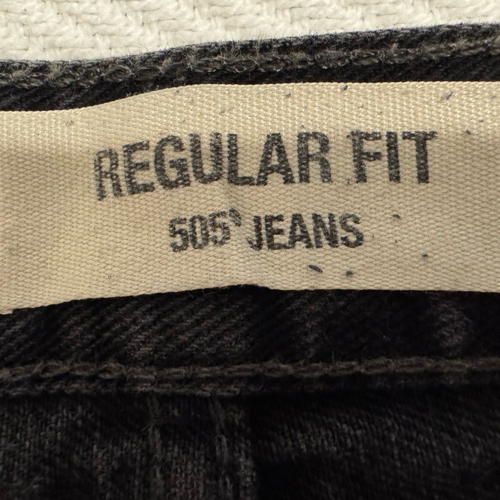 Levi's Men's 505 Black Jeans 34/30 - Picture 5 of 12